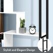 LUXSUITE 5 Tier Display Shelf Bookshelf Bookcase Storage Cabinet Shelving Unit Rack with 2 Lockable Doors