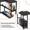 LUXSUITE Computer Desk Black L Shape Gaming Writing Study Corner Table Home Office Workstation with Storage Shelf