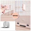 5 Level Rabbit Cat Ferret Cage Hutch Crate Metal Guinea Pigs House Kennel with Cat Door Wheels