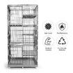 5 Level Cat Rabbit Ferret Cage Hutch House Metal Guinea Pigs Crate Kennel with Wheels 169CM