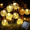 Solar String Lights Outdoor Waterproof,50LED Solar Crystal Globe Lights,8 Mode 7M/24Ft Outdoor Solar Powered String Lights for Garden,Patio Yard,Christmas,Parties,Wedding(Warm White)