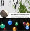 Solar String Lights Outdoor Waterproof,8 Mode 7M/24Ft 50led Cracked Crystal Ball Outdoor Solar Powered String Lights for Patio,Solar Garden Lights for Yard Porch Wedding Party Decoration(Multi-Color)