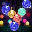 Solar String Lights Outdoor Waterproof,8 Mode 7M/24Ft 50led Cracked Crystal Ball Outdoor Solar Powered String Lights for Patio,Solar Garden Lights for Yard Porch Wedding Party Decoration(Multi-Color)