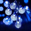 Blue-Crystal Globe Solar Lights,Solar Lights Outdoor Waterproof with 8 Lighting Modes 7M/24Ft,Solar Outdoor String Lights for Tree Garden Patio Party (Blue)