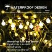 Solar String Lights Outdoor Waterproof,50LED Crystal Globe Solar String Lights,8 Mode 7M/24Ft Outdoor Solar Powered String Lights (Cool White)