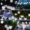 Solar String Lights Outdoor Waterproof,50LED Crystal Globe Solar String Lights,8 Mode 7M/24Ft Outdoor Solar Powered String Lights (Cool White)