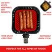 21CM Square Original Reusable Air Fryer Liners Plus Magnetic Cheat Sheet (3Pack)