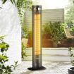 Maxkon Electric Heater Infrared Space Outdoor Indoor Patio Room Portable Energy Efficient Warmer Instant Carbon Fibre 2000W with Remote