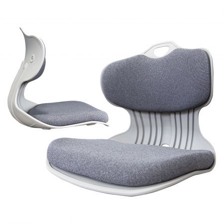 2X Slender Chair Posture Correction Seat Floor Lounge Padded Stackable GREY