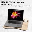 Lap Desk Laptop Stand Phone Tablet Cup Holder Cushioned Lapdesk Arc YELLOW CEDAR