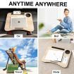 Lap Desk Laptop Stand Phone Tablet Cup Holder Cushioned Lapdesk Arc YELLOW CEDAR