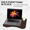 Lap Desk Laptop Stand Phone Tablet Cup Holder Cushioned Lapdesk Arc IRON GREY OAK