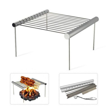 Portable Stainless Steel BBQ Grill Folding BBQ Grill Mini Pocket BBQ Grill Barbecue Accessories For Home Outdoor Park Use