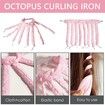 Octopus Curler Heatless Headband,Heatless Hair Curler with Octopus Satin Design for Long Hair(Pink)