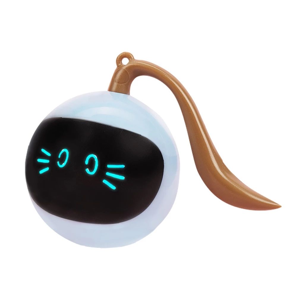 Automatic Cat Ball Toys Interactive Electric USB Rechargeable Self Rotating Indoor Teaser Selfplay Exercise Toys for Pet Kitten