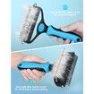 Pet Grooming Brush, 2 in 1 Deshedding Tool And Undercoat Rake Dematting Comb for Mats And Tangles Removing