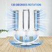 2 in 1 Bladeless Electric Tower Fan Cool Air Hot Heater Remote Control Timer Oscillation