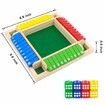 Family Game Shut The Box Game Wooden Board Pub Bar Board Dice Game Math Game for Kids Adults Includes Eight Dices