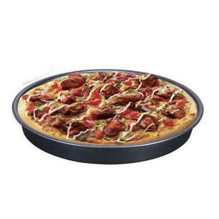 Metal Pizza Plate For Oven Round Bake model Pizza Shop Diy Baking Tools Non-stick Cake Chassis Bakeware Pans (23cm/9inch)