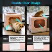 Cat Litter Box Top Entry Kitty Enclosed Tray Pet Toilet Large Covered Hooded Furniture Foldable Pink