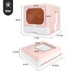 Cat Litter Box Top Entry Kitty Enclosed Tray Pet Toilet Large Covered Hooded Furniture Foldable Pink