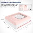 Cat Litter Box Top Entry Kitty Enclosed Tray Pet Toilet Large Covered Hooded Furniture Foldable Pink