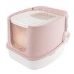 Cat Litter Box Kitty Tray Large Pet Toilet Hooded Covered Enclosed Top Entry Furniture Pink