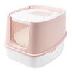 Cat Litter Box Kitty Tray Large Pet Toilet Hooded Covered Enclosed Top Entry Furniture Pink