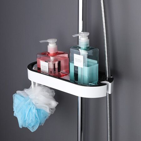 Hanging Shower Rack Storage Rack Tray Adjustable Height Bathroom Accessories