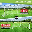 Portable Soccer Goal Nets 2-in-1 Pop-up Football Goals Set Easy Assembly for Kids Adult 240x156x83cm