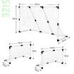 Portable Soccer Goal Nets 2-in-1 Pop-up Football Goals Set Easy Assembly for Kids Adult 240x156x83cm