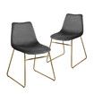 Dining Room Chairs Upholstered Kitchen Office Seat Velvet Soft Fabric Modern Mid Century Grey Set of 2