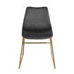 Dining Room Chairs Upholstered Kitchen Office Seat Velvet Soft Fabric Modern Mid Century Grey Set of 2