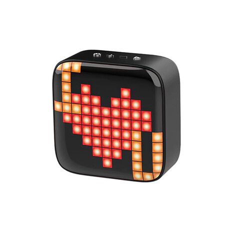 Retro Rechargeable Portable Wireless Bluetooth Speaker with LED Light Music Playing(black)