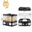 Maxkon 5 Trays Food Dehydrator Dryer Machine Fruit Mushroom Jerky Meat Vegetable 450W