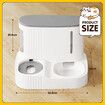 2 IN 1 Pet Automatic Feeder Cats Food Bowl Dog Water Dispenser Gravity Fed for Small Large Pets