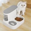 2 IN 1 Pet Automatic Feeder Cats Food Bowl Dog Water Dispenser Gravity Fed for Small Large Pets