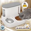 2 IN 1 Pet Automatic Feeder Cats Food Bowl Dog Water Dispenser Gravity Fed for Small Large Pets