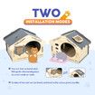 Large Cat House Indoor Condo Durable Kitty Scratching Furniture MDF for Cats Rabbit
