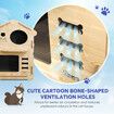 2 Layer Large Cat House Condo Indoor Kitty Scratching Playhouse Durable MDF for Cats Rabbit