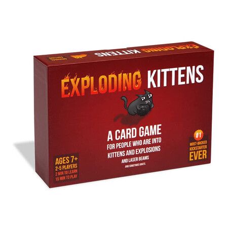 Exploding Kittens - A Russian Roulette Card Game, Easy Family-Friendly Party Games - Card Games for Adults, Teens And Kids - 2-5 Players