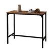 Rectangular High Bar Table Kitchen Dining Cafe Pub Outdoor Vintage Metal Frame Wood Top 100CM Tall