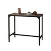 Rectangular High Bar Table Pub Kitchen Dining Outdoor Wood Top Metal Frame 120x50x100CM