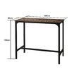 Rectangular Narrow High Bar Table Pub Kitchen Dining Metal Frame Wood Top 100x40x100CM