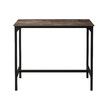 Rectangular Narrow High Bar Table Pub Kitchen Dining Metal Frame Wood Top 100x40x100CM