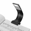 Clip On Book Light USB Rechargeable LED Reading Lamp Eye Care Double As Bookmark Desk & Bed Lamp Flexible with 4 Level Dimmable for Book, ipad and More (Black)