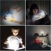 Clip On Book Light USB Rechargeable LED Reading Lamp Eye Care Double As Bookmark Desk & Bed Lamp Flexible with 4 Level Dimmable for Book, ipad and More (Black)