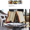 Stainless Steel Folding Camping Toaster 4 Slice Kitchen Breakfast 4 Toast Toaster BBQ Party Hiking Camping Fishing Picnic