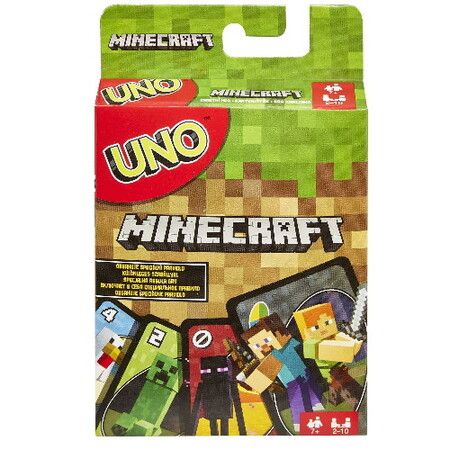 UNO Minecraft Card Game includes the world of Minecraft