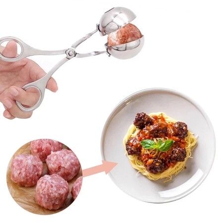 Stainless steel meatball maker clip ball fish rice ball make mold shape tool kitchen gadgets